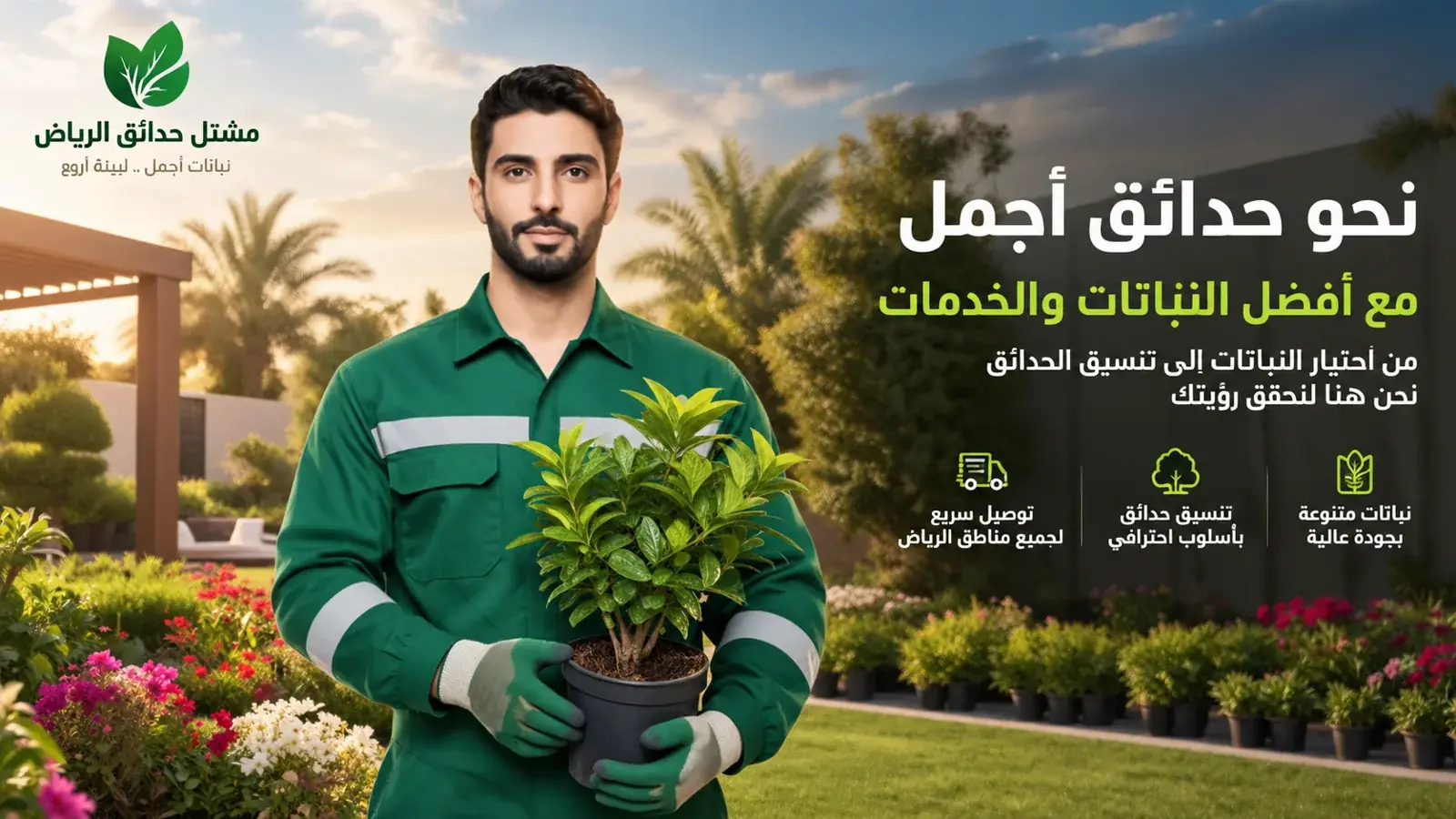 نحو حدائق أجمل مع أفضل النباتات والخدمات - مشتل حدائق الرياض